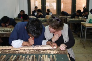 Bhutan Wood carving class